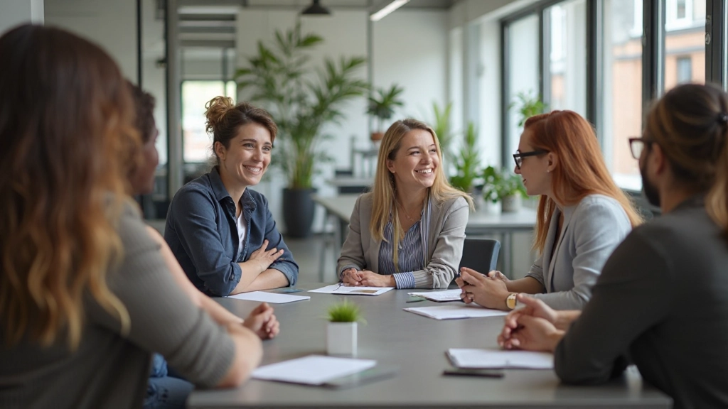 Team van professionals in samenwerkingsomgeving